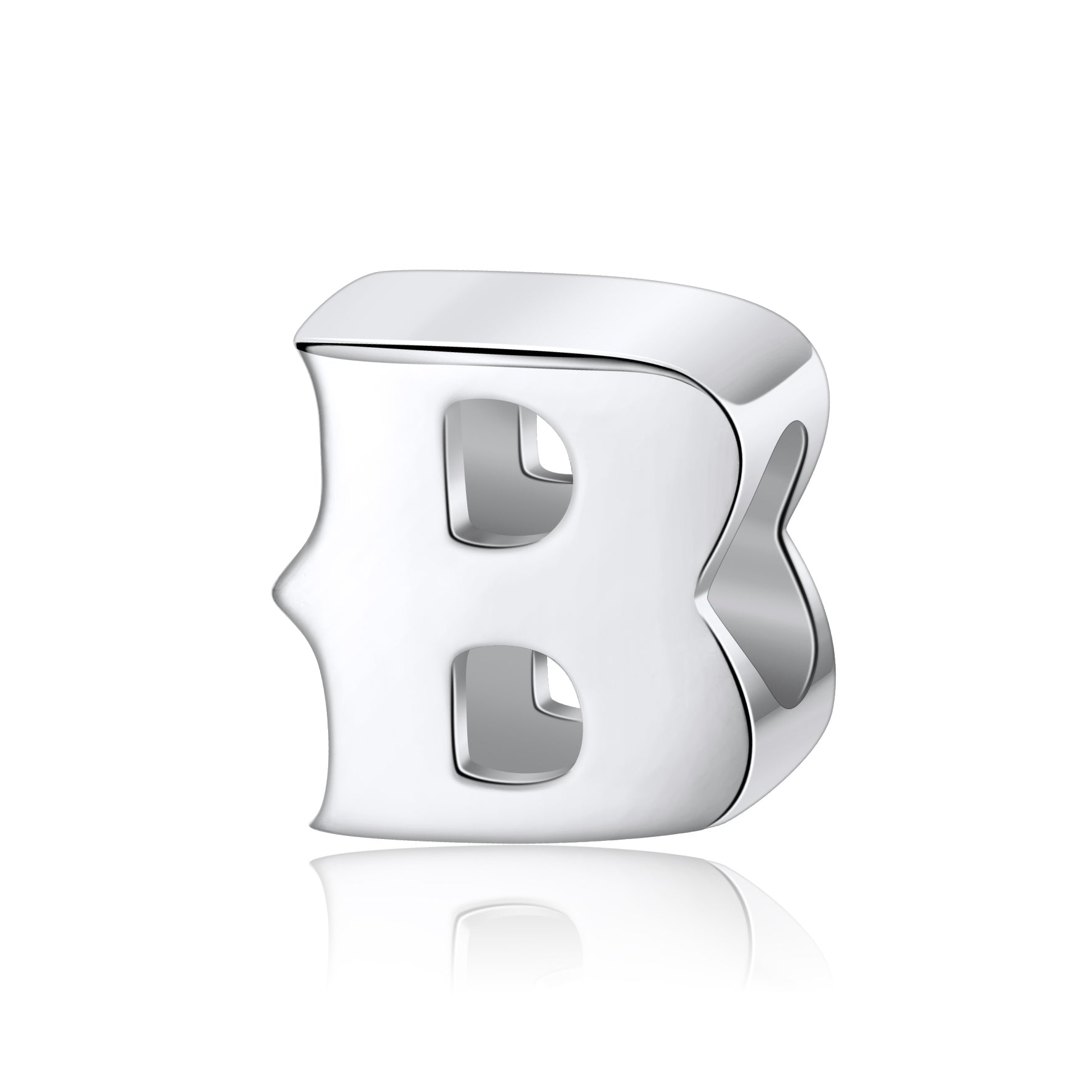 Initial Letter Charms for Women Bracelet Sterling Silver  Ginger Lyne Collection - B