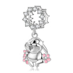 Load image into Gallery viewer, Bunny Rabbit Charm European Bead CZ Sterling Silver Ginger Lyne Collection

