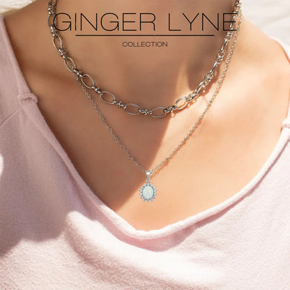GingerLyneWhiteorPurpleFireOpalCZPendantNecklaceforWomenSterlingSilverCubicZirconia_White-5