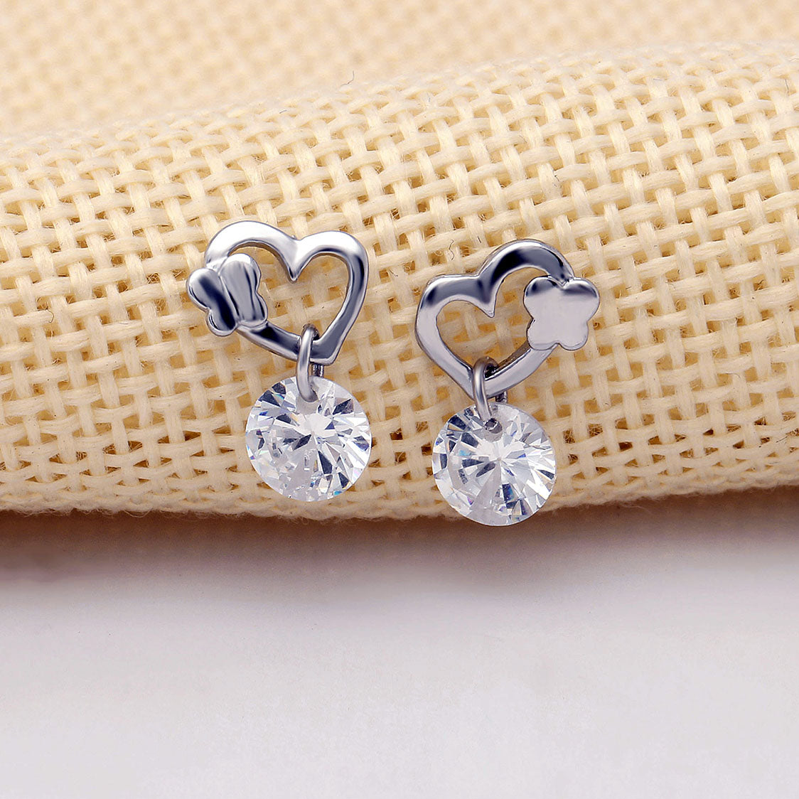 ButterflywithDrillDangleCZEarringsforWomenGingerLyneCollection_Silver-2