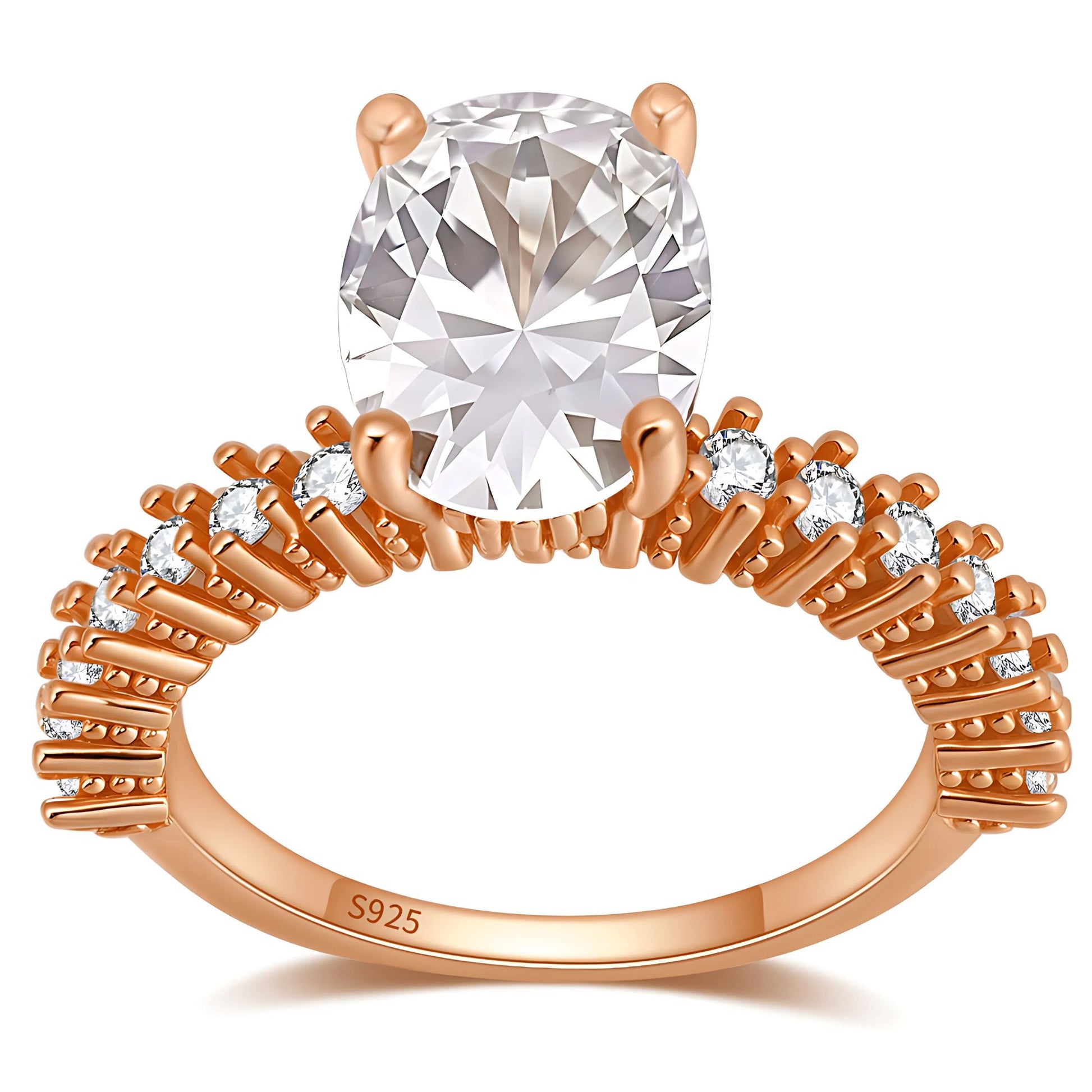 OvalEngagementRingforWomen2.54CtCubicZirconiaSterlingSilverBellariabyGingerLyne_Rose-1