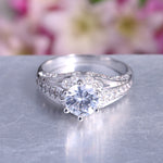Load image into Gallery viewer, Babs Solitaire Engagement Ring Cubic Zirconia Women Wedding Ginger Lyne Collection - 10
