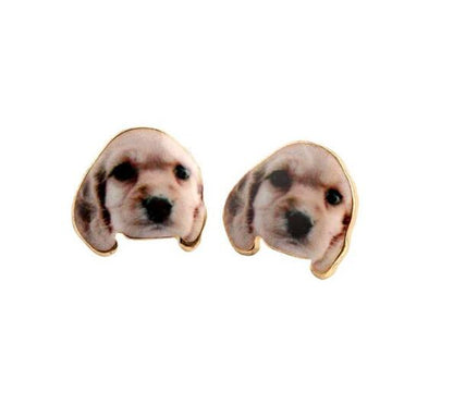 Spaniel Puppy Dog Stud Earrings Girl Women Ginger Lyne Collection