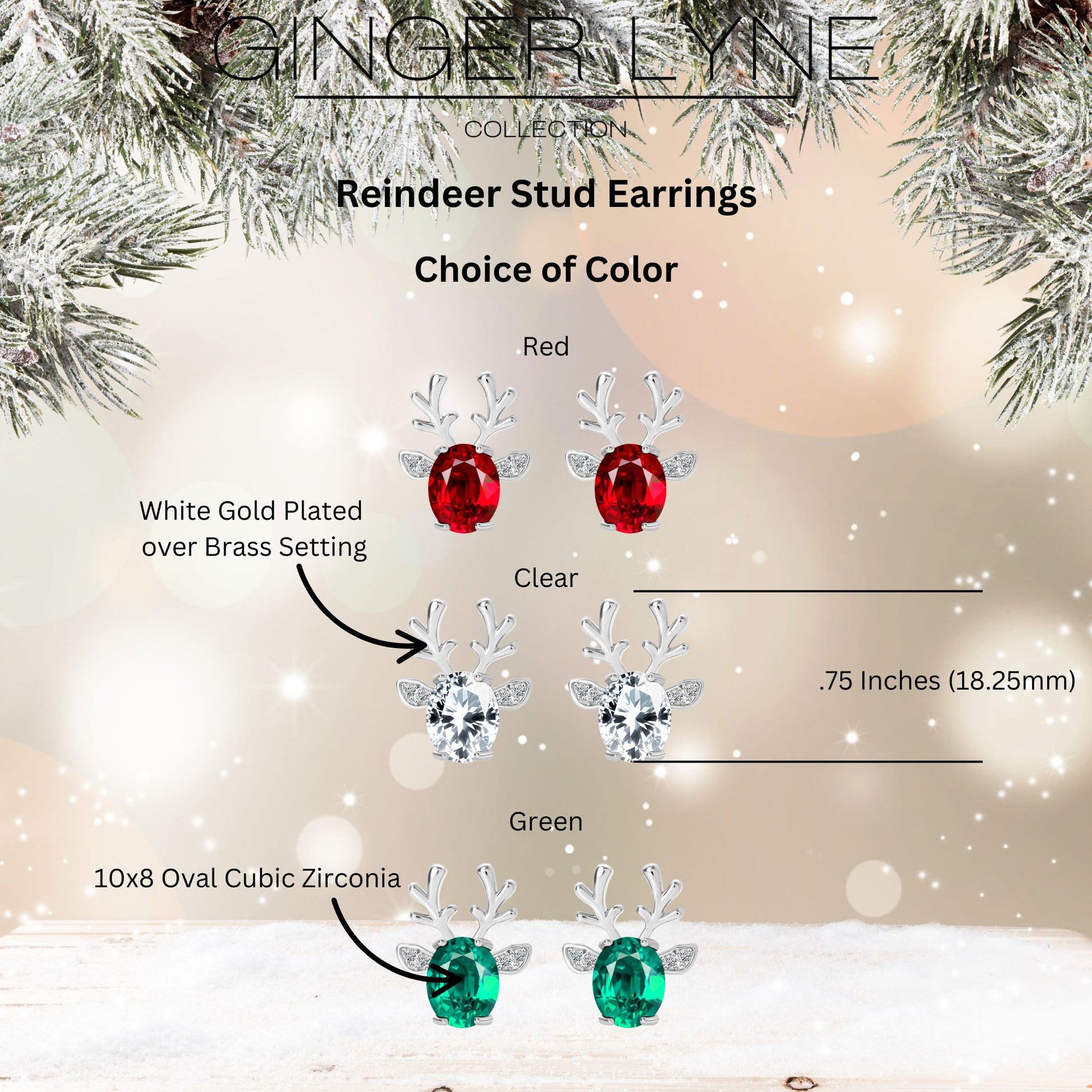 ReindeerStudEarringsforWomenWhiteGoldPlatedCZChristmasJewelryGingerLyneCollection_Red-5