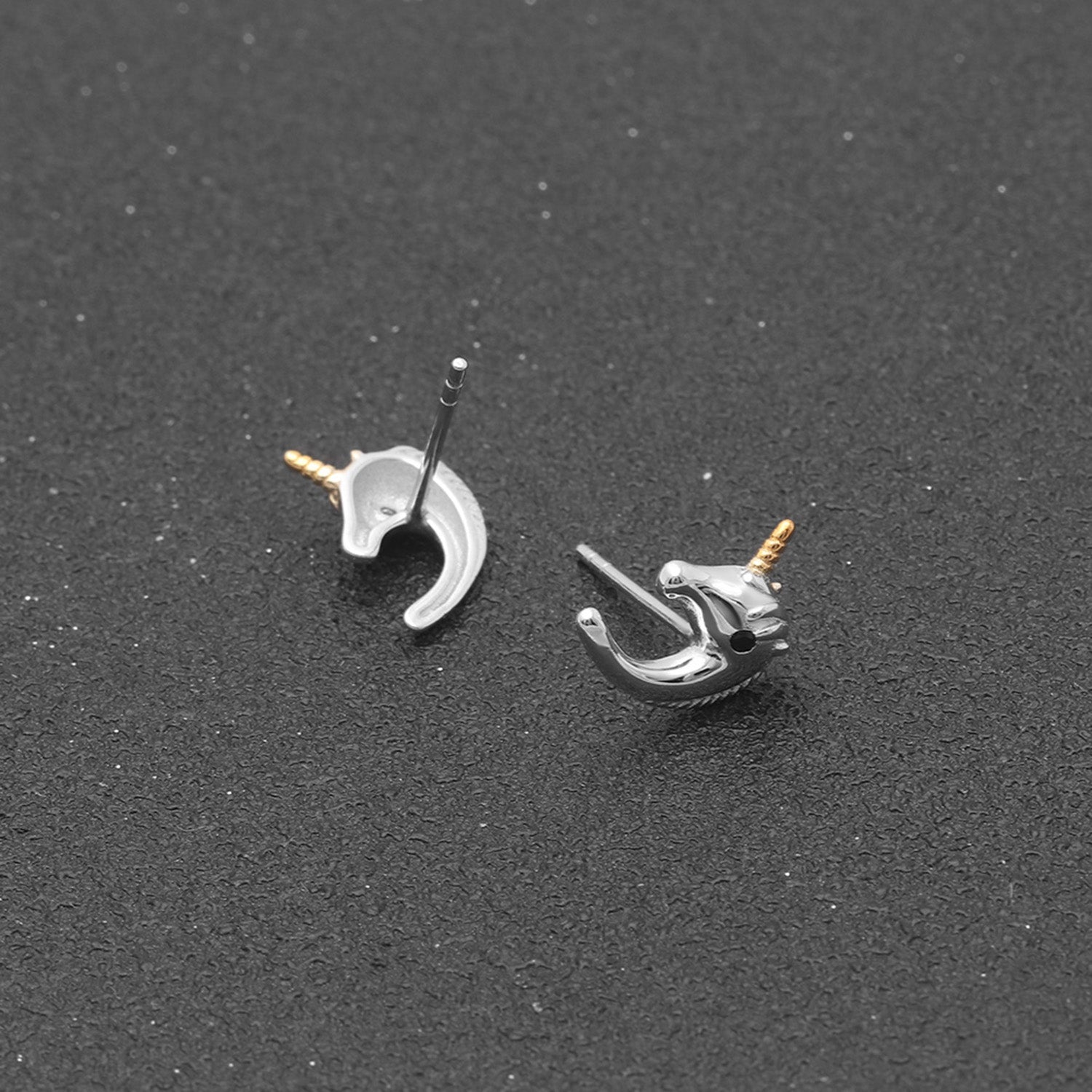 UnicornStudEarringsforWomenGoldSterlingSilverGingerLyneCollection_Silver-3