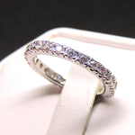 Load image into Gallery viewer, Bethany Eternity Wedding Band Ring Womens CZ by Ginger Lyne Collection Size 5
