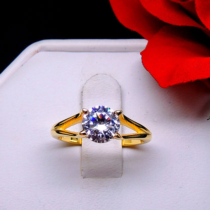 ArielEngagementRingCubicZirconiaWomenSterlingSilverGingerLyneCollection_Gold-3