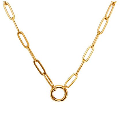 CarabinerCharmNecklaceforWomenPaperclipChainRoundCarabinerHolderStainlessSteelbyGingerLyne_Gold-6