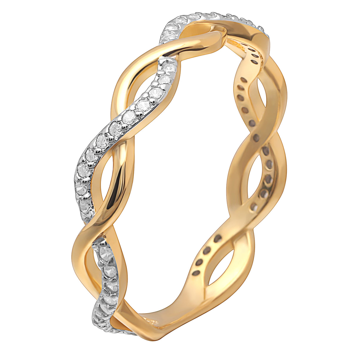 LindaTwistedCrossoverWeddingBandRingforWomen18KGoldPlatedSterlingSilverCZSize6byGingerLyne_Gold-1