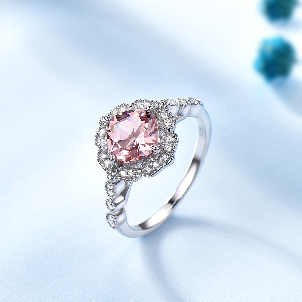 PinkMorganiteEngagementRingforWomenSterlingSilverGingerLyneCollection_Pink-2