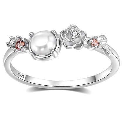 IslaSimulatedPearlRingforWomenSterlingSilver14KGoldPlatedGingerLyneCollection_Silver-1