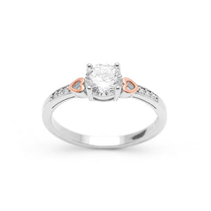 Valentina Engagement Ring Solitaire Cz Sterling Silver Womens Ginger Lyne Size 6 - 6