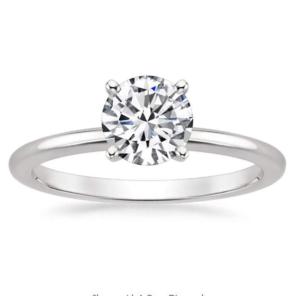 Eternal Love Solitaire Moissanite Engagement Ring Womens Ginger Lyne Collection - 9
