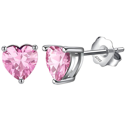 BirthstoneHeartEarringsforWomenbyGingerLyne6mmCZSolitaireStudEarringsSterlingSilver_October-1