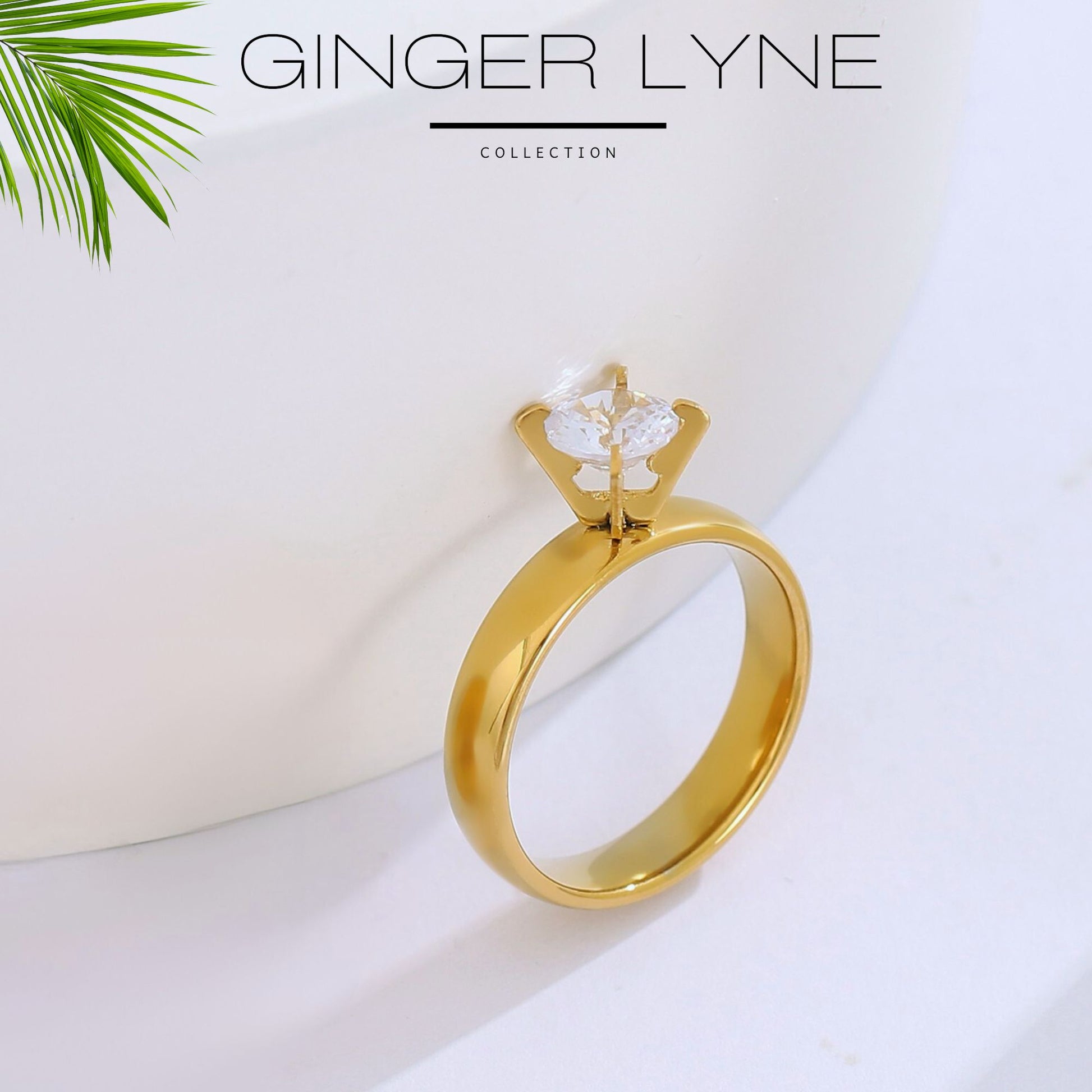 SabrinaWeddingRingSetforWomenCzStainlessSteelBandandEnagaementRingGingerLyne_Silver-5
