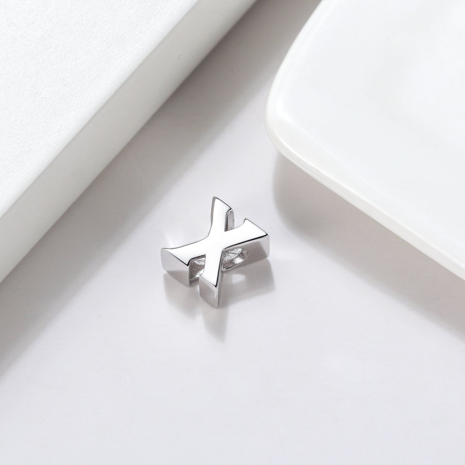 Initial Letter Charms for Women Bracelet Sterling Silver  Ginger Lyne Collection - X
