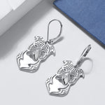 Load image into Gallery viewer, Pit Bull Terrier Dog Earrings Dangle Sterling Silver Women Ginger Lyne Collection - Ears Down Earrings
