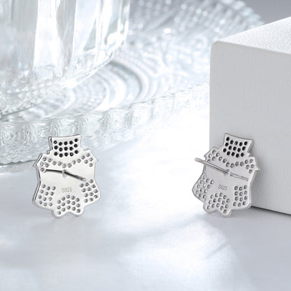 Spike Bulldog Stud Dog Earrings for Women Sterling Silver Cz Ginger Lyne Collection