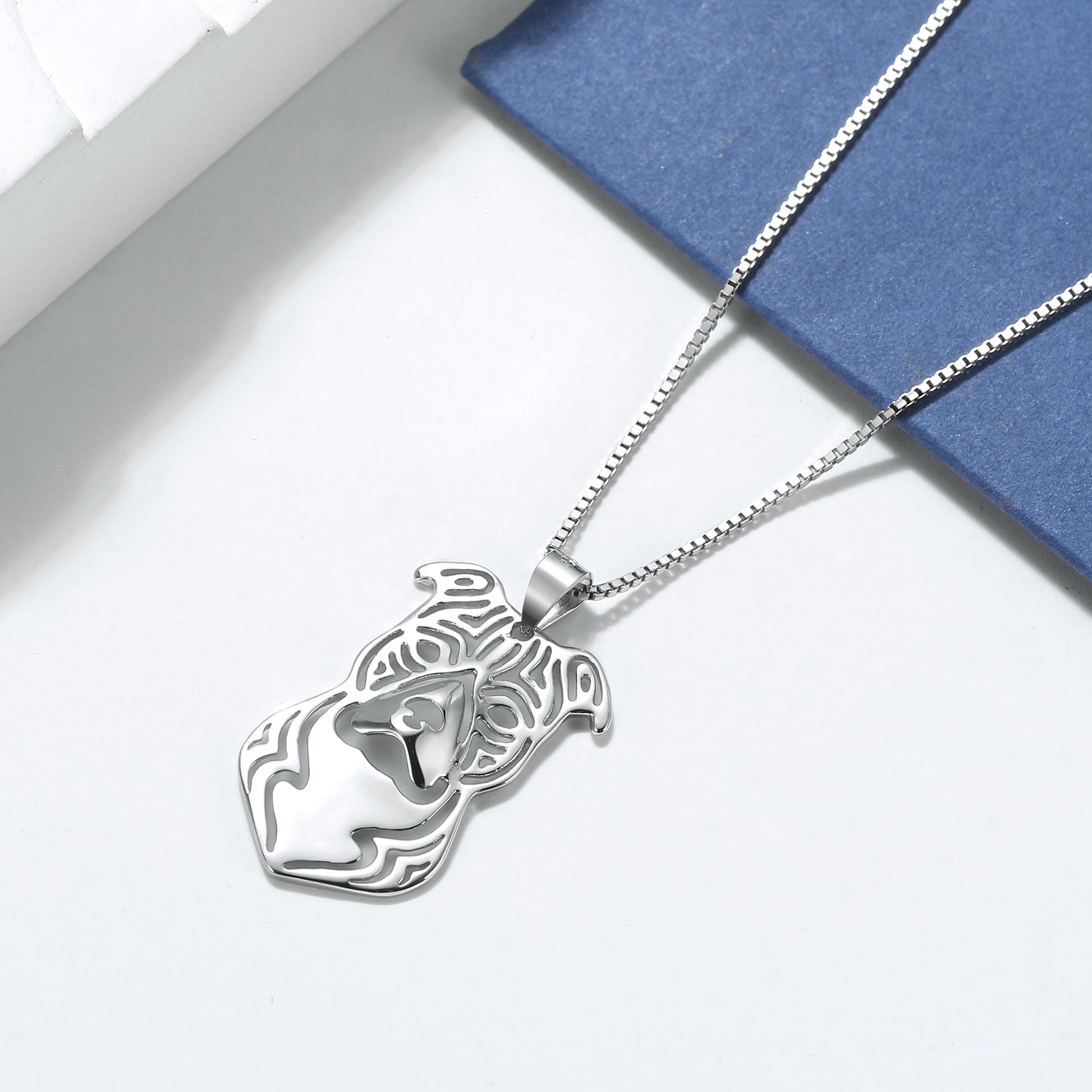 Pit Bull Staffordshire Terrier Dog Necklace Silver Womens Ginger Lyne Collection - Stafford Necklace