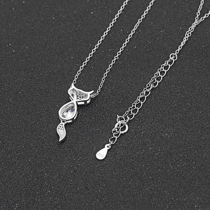 FoxPendantNecklaceforWomenSterlingSilverCzGingerLyneCollection_Silver-4