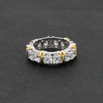 Load image into Gallery viewer, Charmaine X&#39;s and O&#39;s Anniversary Wedding Band Ring Cz Ginger Lyne Collection
