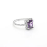 Load image into Gallery viewer, Lola Statement Ring Sterling Silver Purple Zirconia Womens Ginger Lyne Collection - 10
