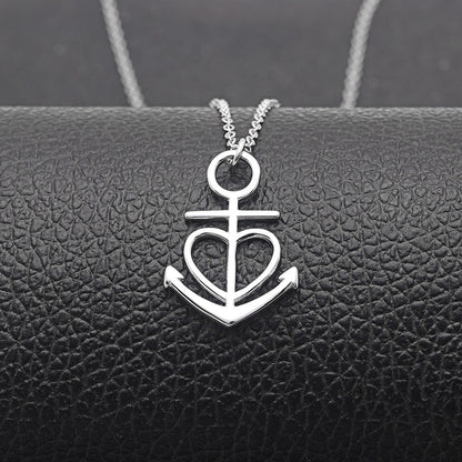 Anchor Heart Necklace for Women Ginger Lyne Collection Sterling Silver Gifts for Her