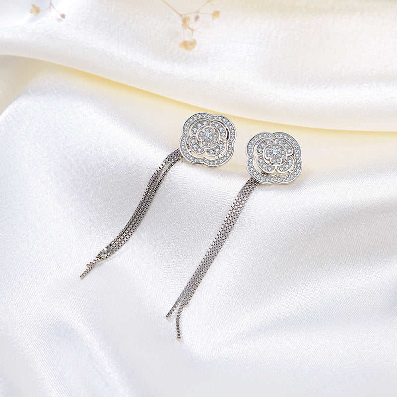 ChainDangleEarringsforWomenTwoInOneDesignSterlingSilverGingerLyneCollection_Silver-6