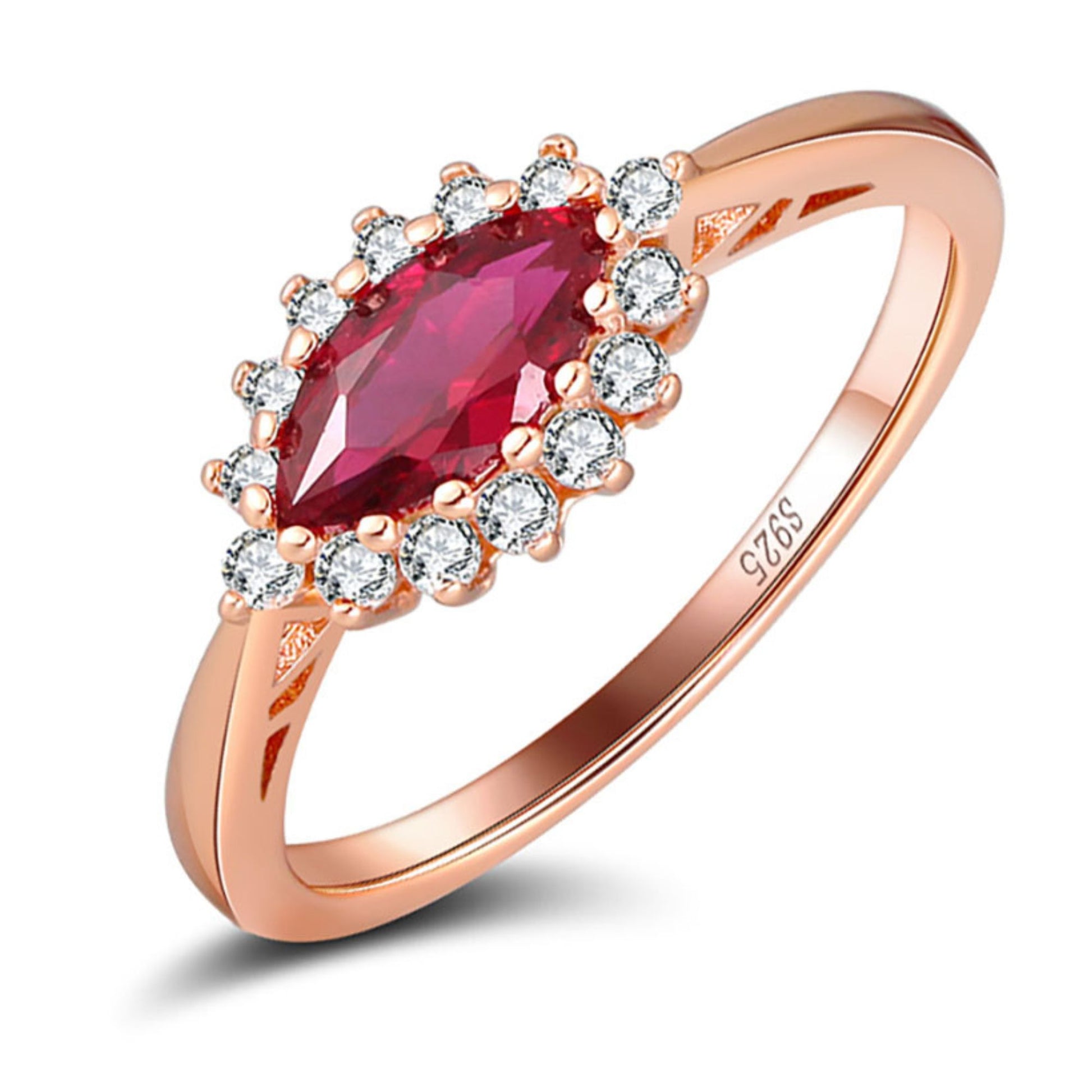 EngagementRingforWomenMarquiseRedCuRoseGoldSterlingSilverGingerLyneCollection_Red-1