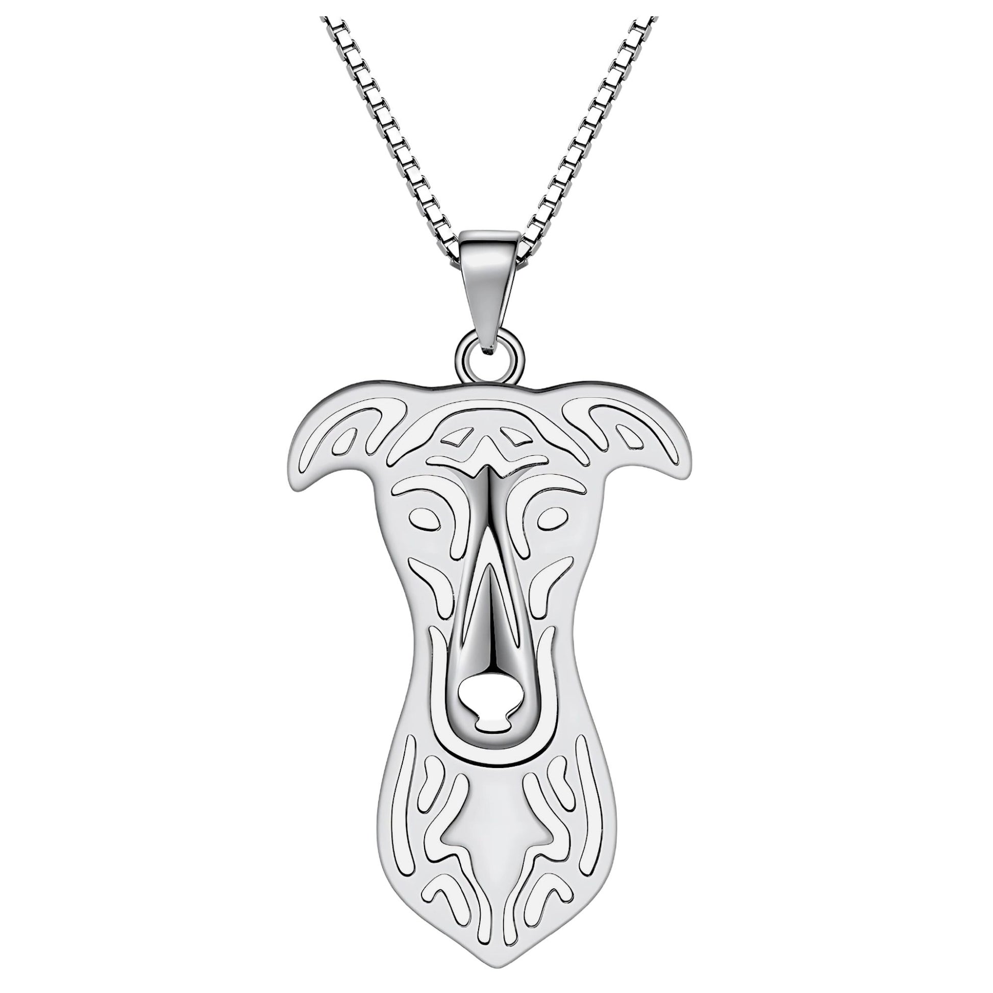 Greyhound Dog Pendant Necklace for Women and Girls Silver Plated Girls Womens Ginger Lyne Collection