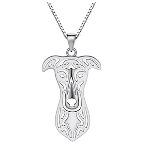 Greyhound Dog Pendant Necklace for Women and Girls Silver Plated Girls Womens Ginger Lyne Collection