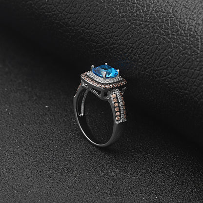 CocoHaloEngagementRingWomenChocolateBlueCzGingerLyneCollection_Brown-2