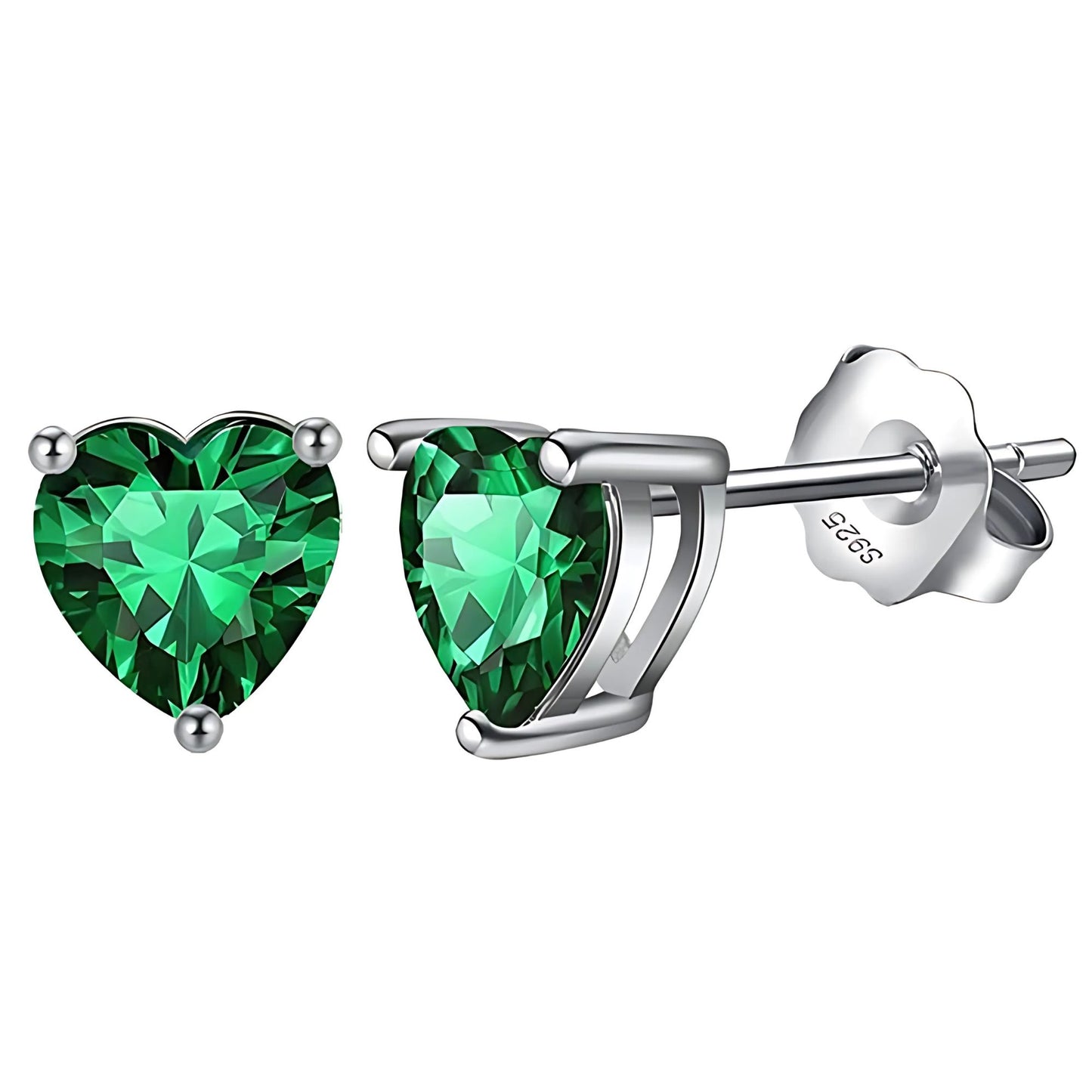 BirthstoneHeartEarringsforWomenbyGingerLyne6mmCZSolitaireStudEarringsSterlingSilver_May-1
