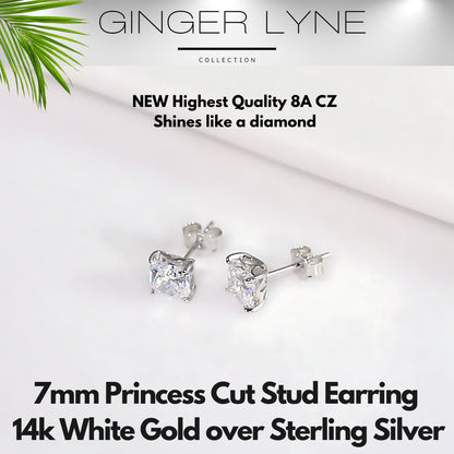 PrincessCutStudEarringsforWomen2.5ctSimulatedDiamondSterlingSilverGingerLyne_PrincessStud-3