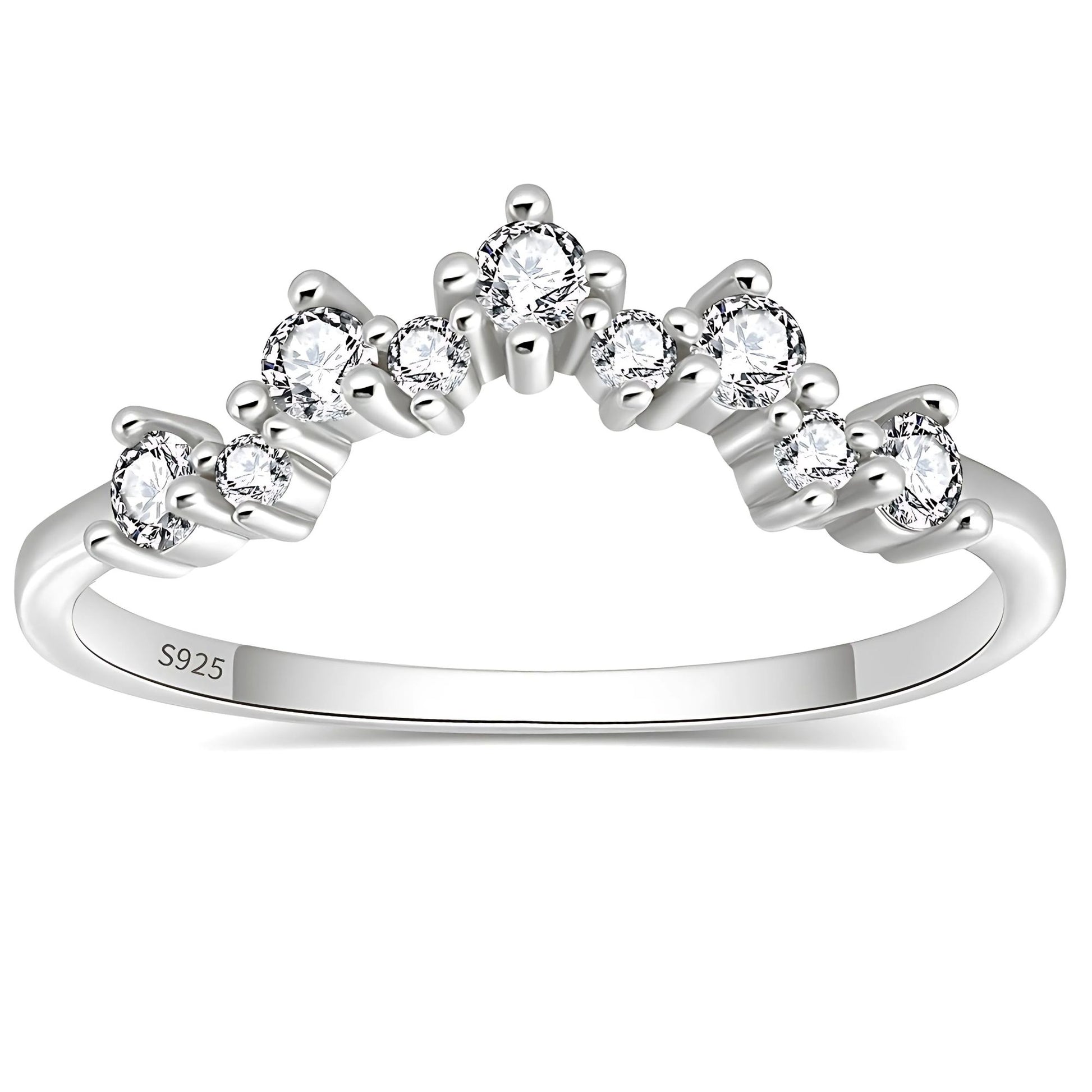 AriaHalfEternityRingforWomenSterlingSilverCZAnniversaryBandStackableChevronCurvebyGingerLyne_Silver-1