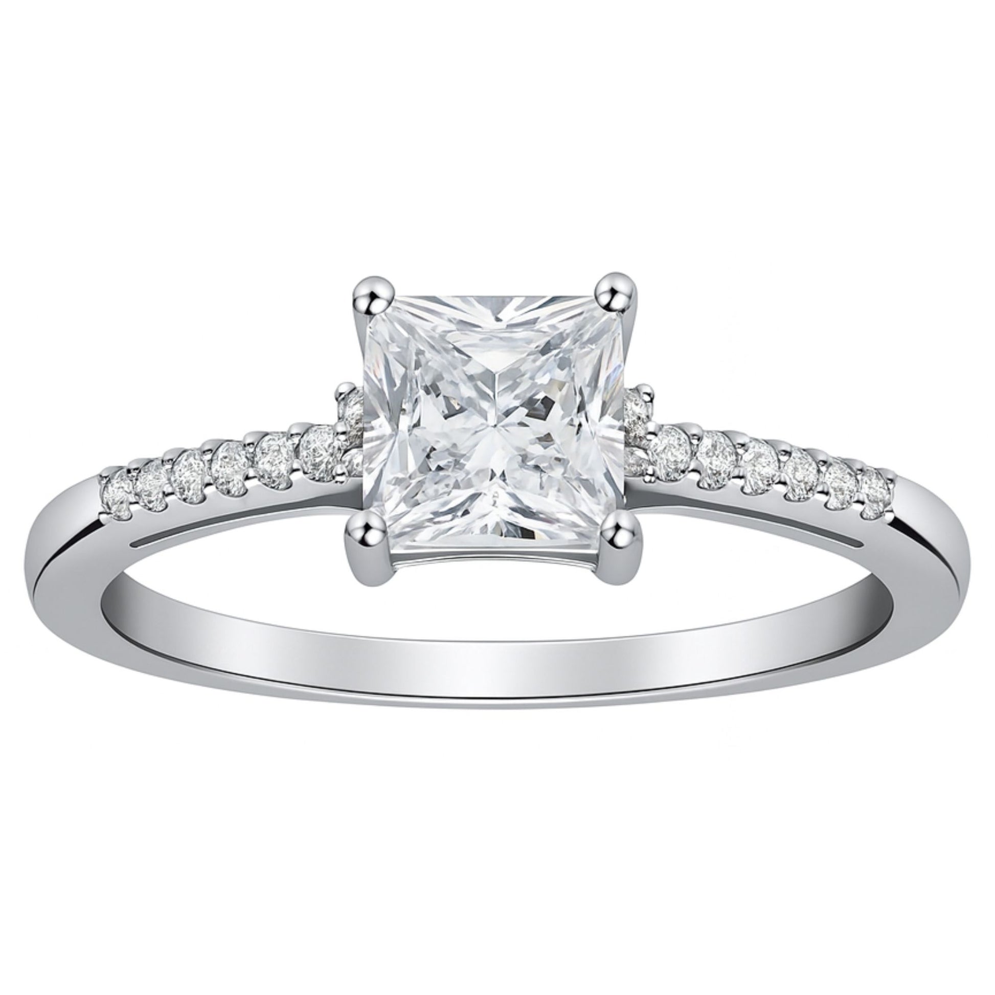MorganEngagementRingPrincessCzSterlingSilverWomenGingerLyneCollection_Silver-1