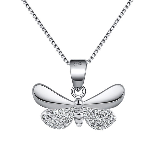 Butterfly Pendant Necklace for Women and Girls Sterling Silver Cz Ginger Lyne Collection