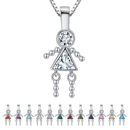 BirthstonePendantNecklaceforGirlMomorGrandmabyGingerLyneSterlingSilverCZFamilyBirthdayCharm_GirlApril-1