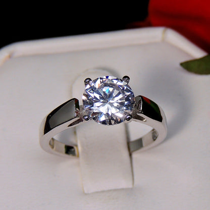 Womens Engagement Ring Solitaire 2 ct Cubic Zirconia by Ginger Lyne Collection