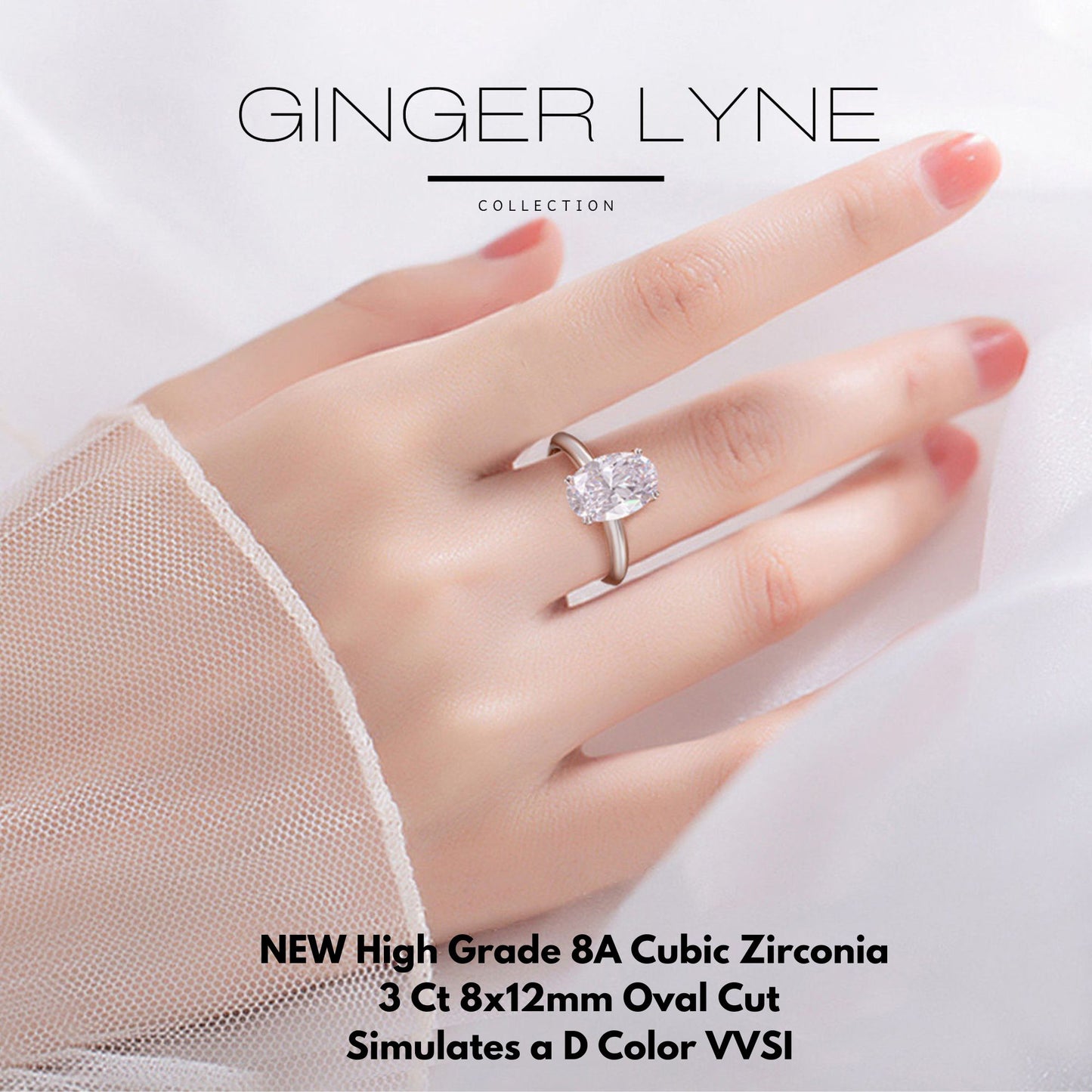 Solitaire3CtOvalCutEngagementRingforWomenSterlingSilver8ACZGingerLyneCollection-6,Silver_Silver-4