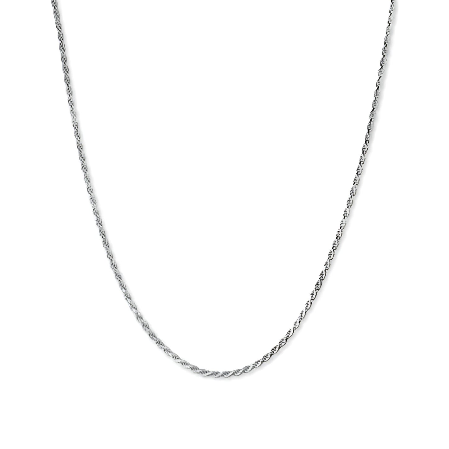 Rope Chain Womens Mens 24 Inch Sterling Silver 1mm Width Ginger Lyne Collection