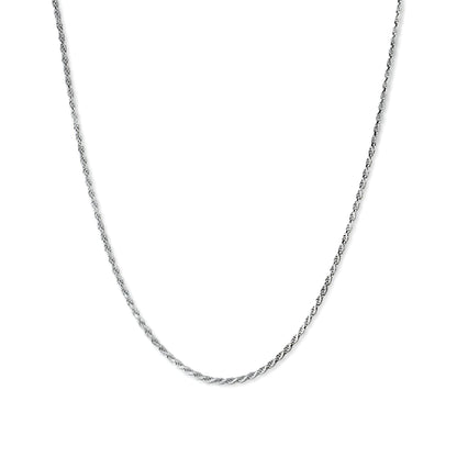 Rope Chain Womens Mens 24 Inch Sterling Silver 1mm Width Ginger Lyne Collection