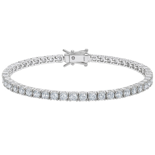 TennisBraceletforWomenSterlingSilver8ACZRound3mmor5mm7"or8"LengthbyGingerLyne_Clear-1