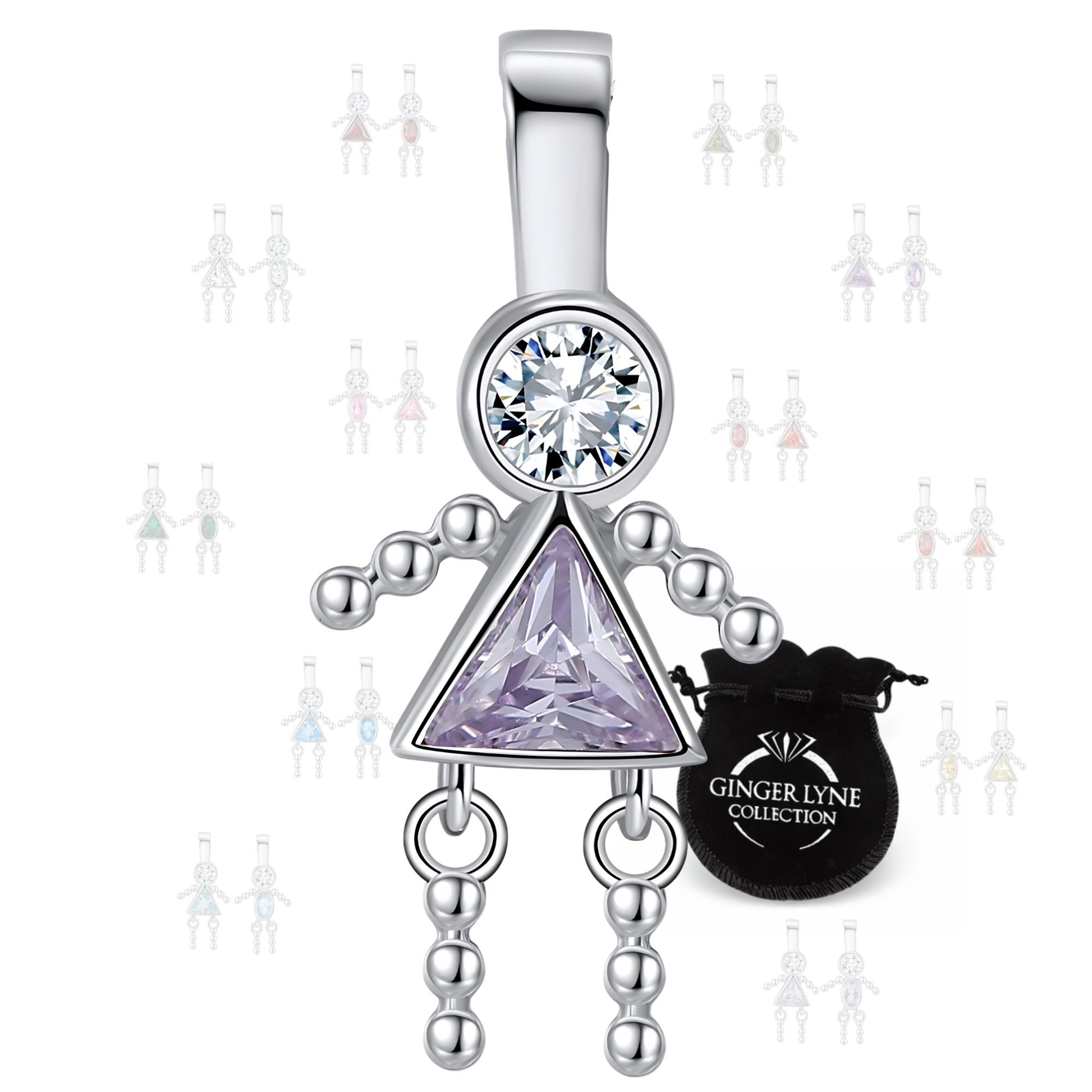 BirthstoneFamilyPendantforMombyGingerLyneStainlessSteelCubicZirconiaCharmsForGrandmaNecklace_Female-June-Silver-1