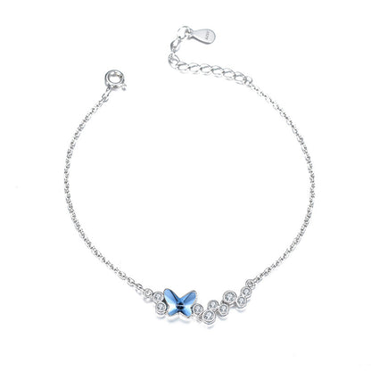 ButterflyBraceletforWomenSterlingSilverBlueElementCrystalGingerLyneCollection_Blue-1