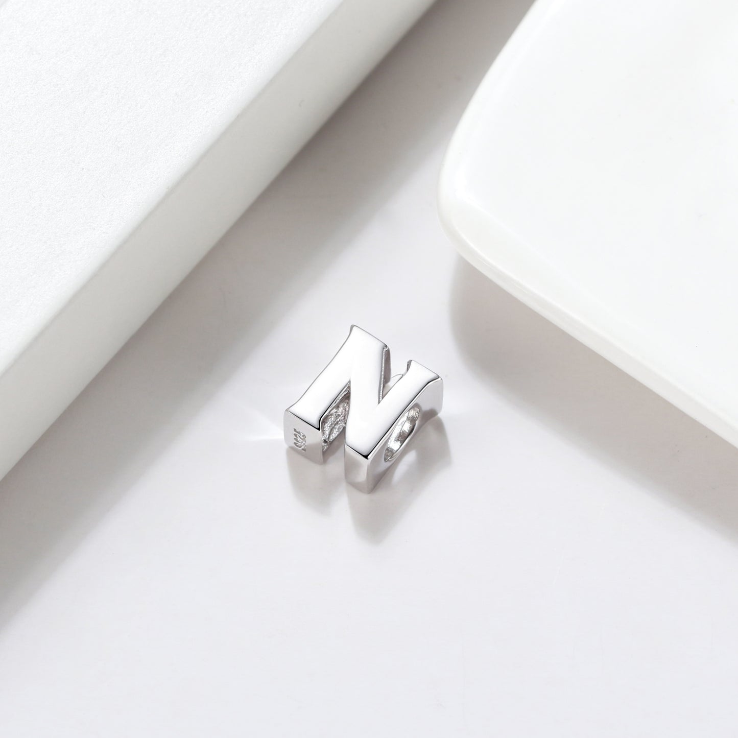 Initial Letter Charms for Women Bracelet Sterling Silver  Ginger Lyne Collection - N