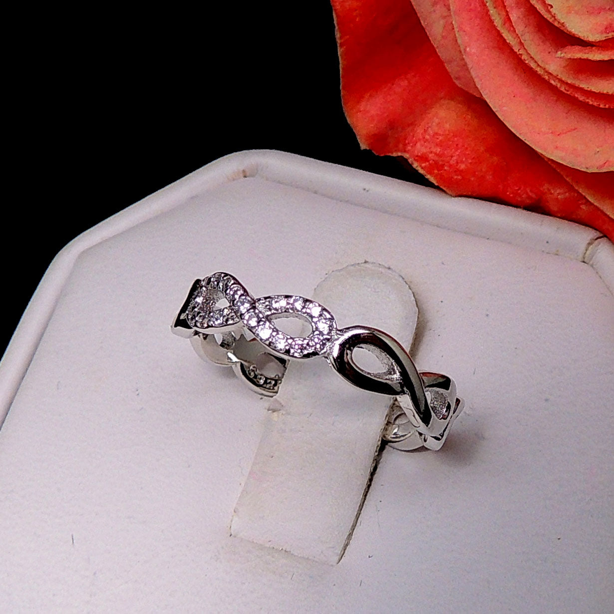 EmmaInfinityEternityWeddingBandRingSilverCzWomenGingerLyneCollection_Silver-3