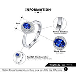 Load image into Gallery viewer, Engagement Birthstone Ring for Women Blue Cz Sterling Silver Ginger Lyne Collection - 6

