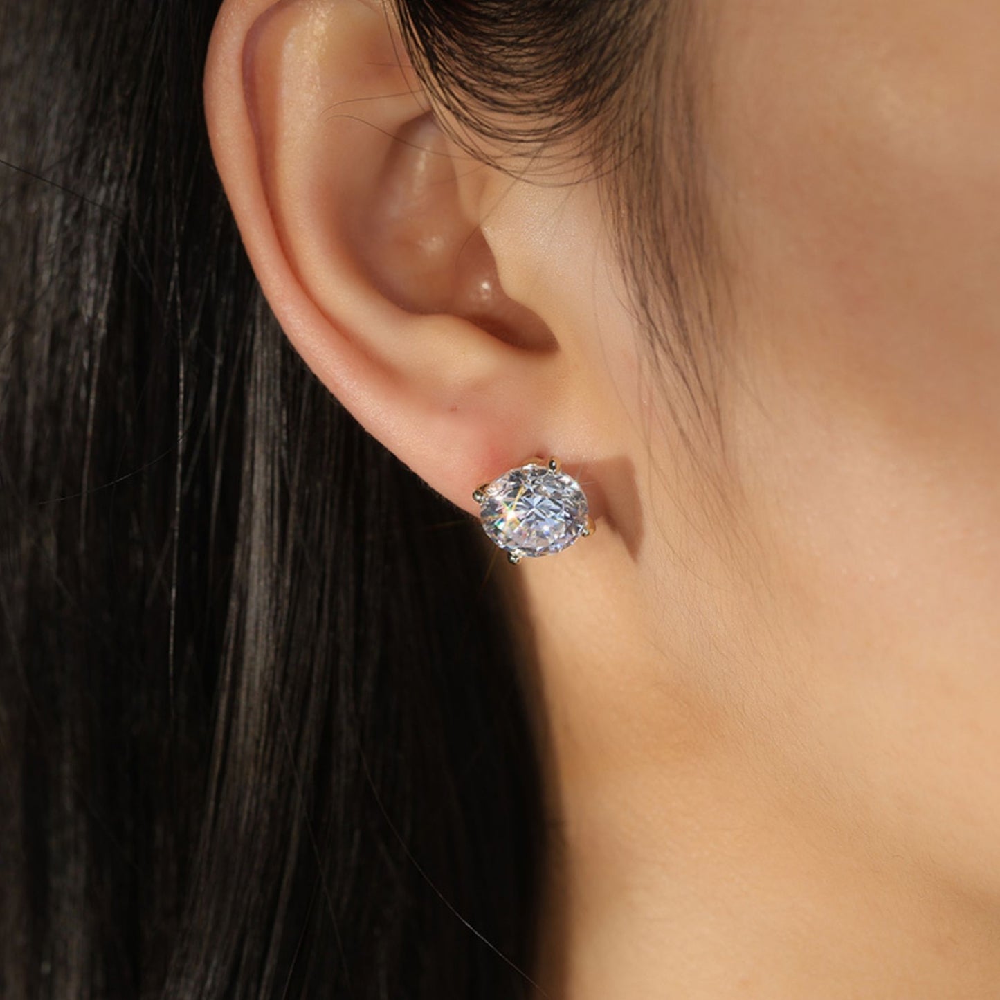 SolitaireStudEarringsforWomen8CtwSterlingSilverStudsforherGingerLyneCollection_Gold-4