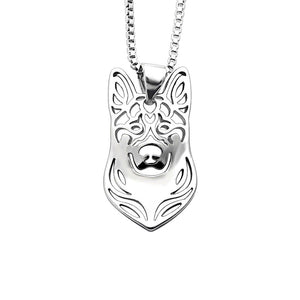 German Shepherd Dog Pendant Necklace Sterling Silver Women Ginger Lyne Collection - Necklace